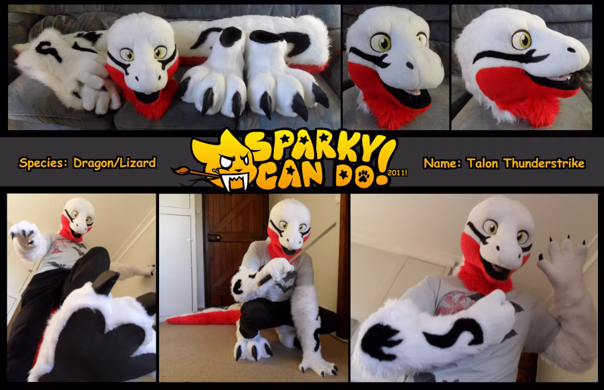 SparkyCanDo fursuit commission photo, 2011