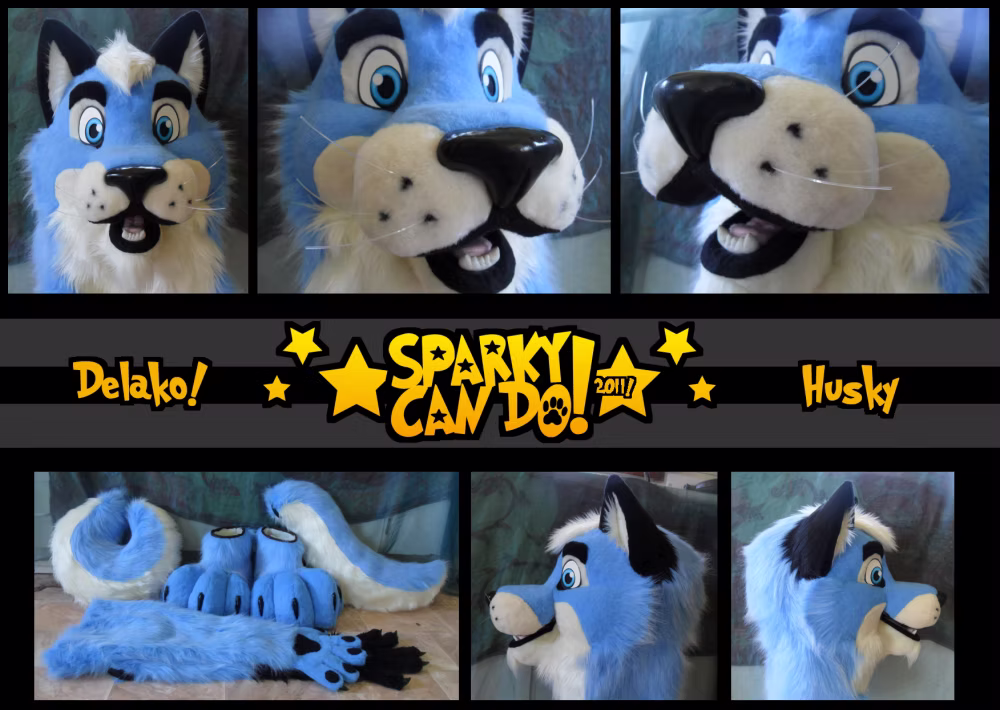 SparkyCanDo fursuit commission photo, 2011