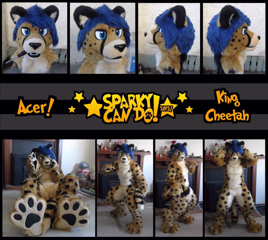 SparkyCanDo fursuit commission photo, 2012