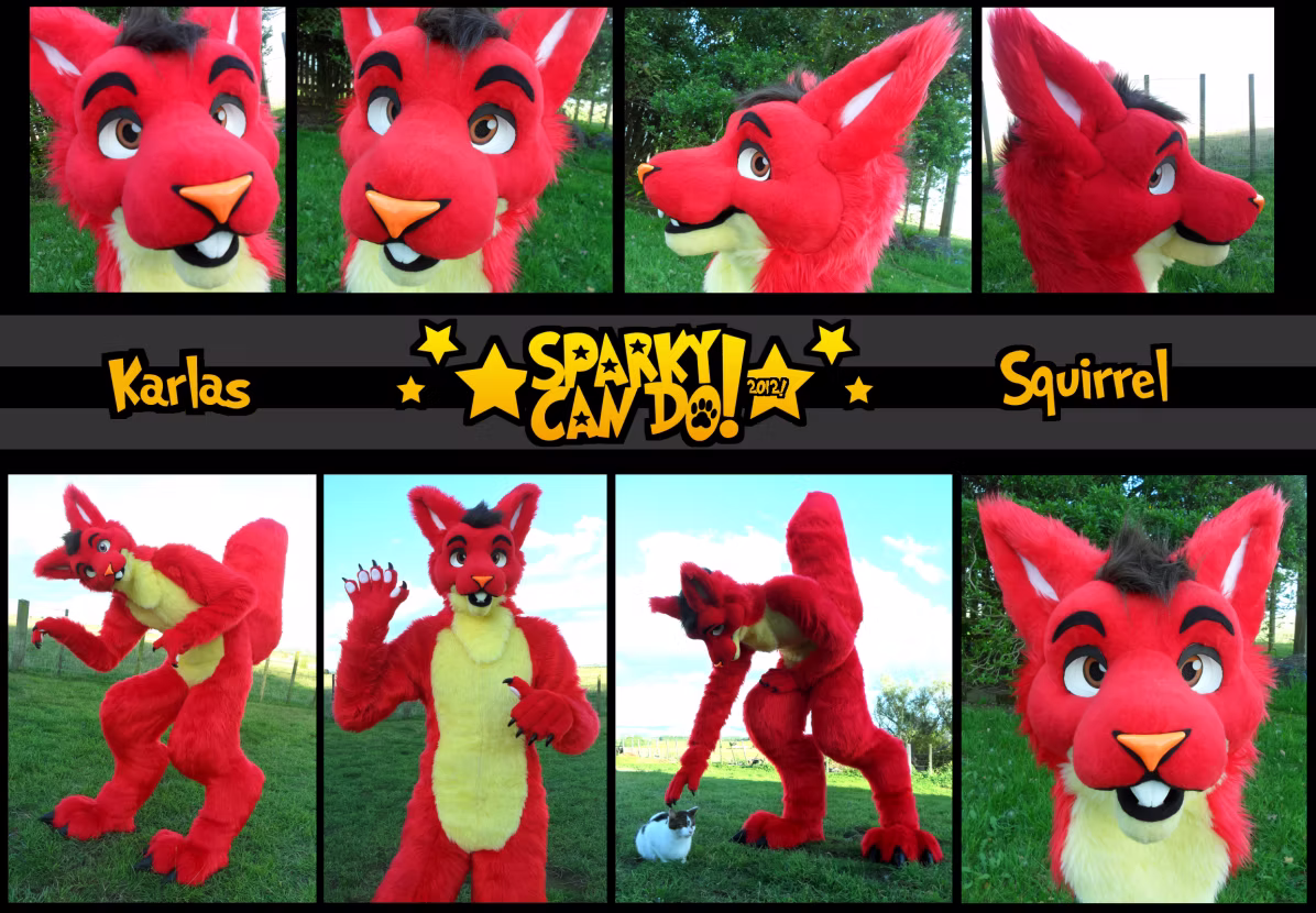 SparkyCanDo fursuit commission photo, 2012