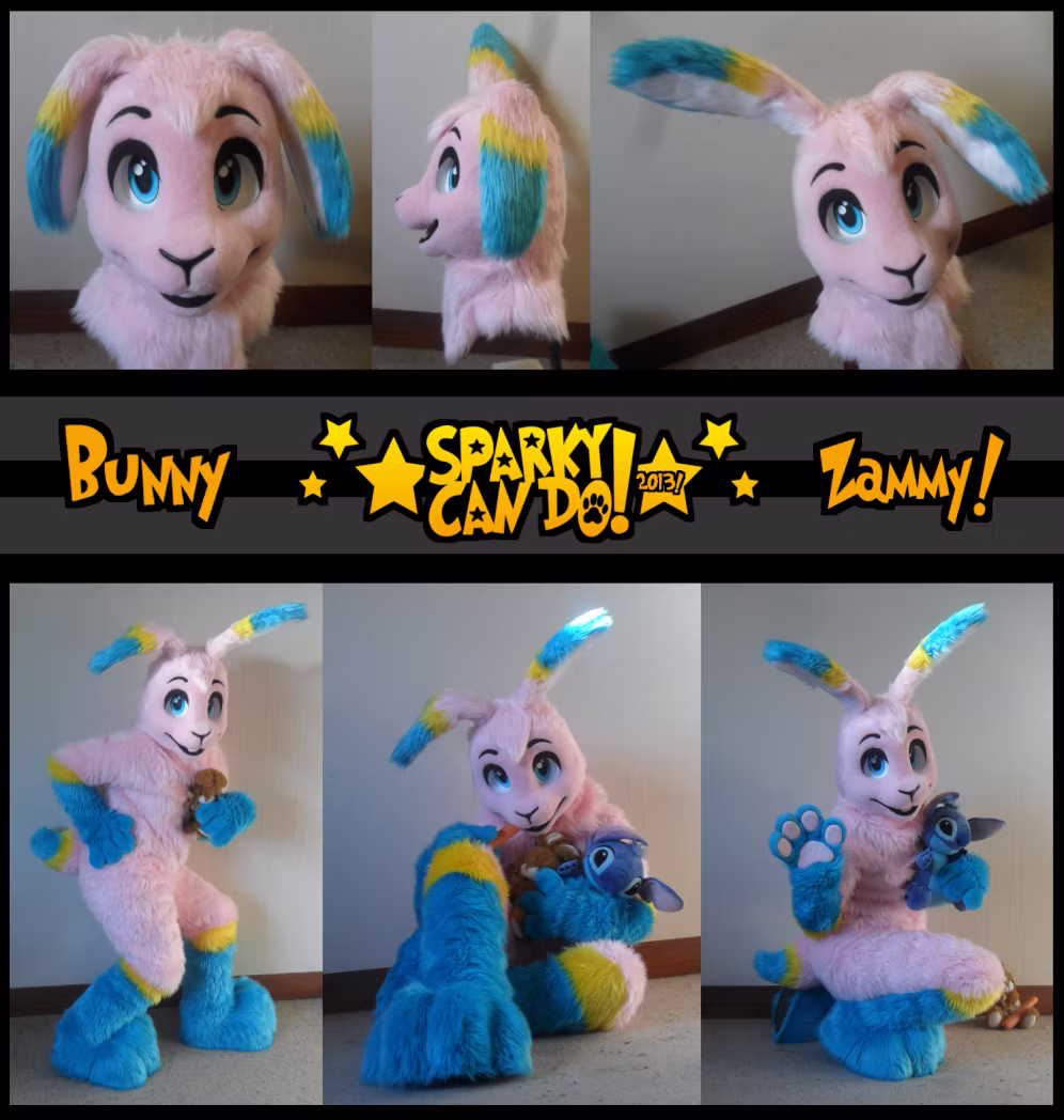 SparkyCanDo fursuit commission photo, 2013