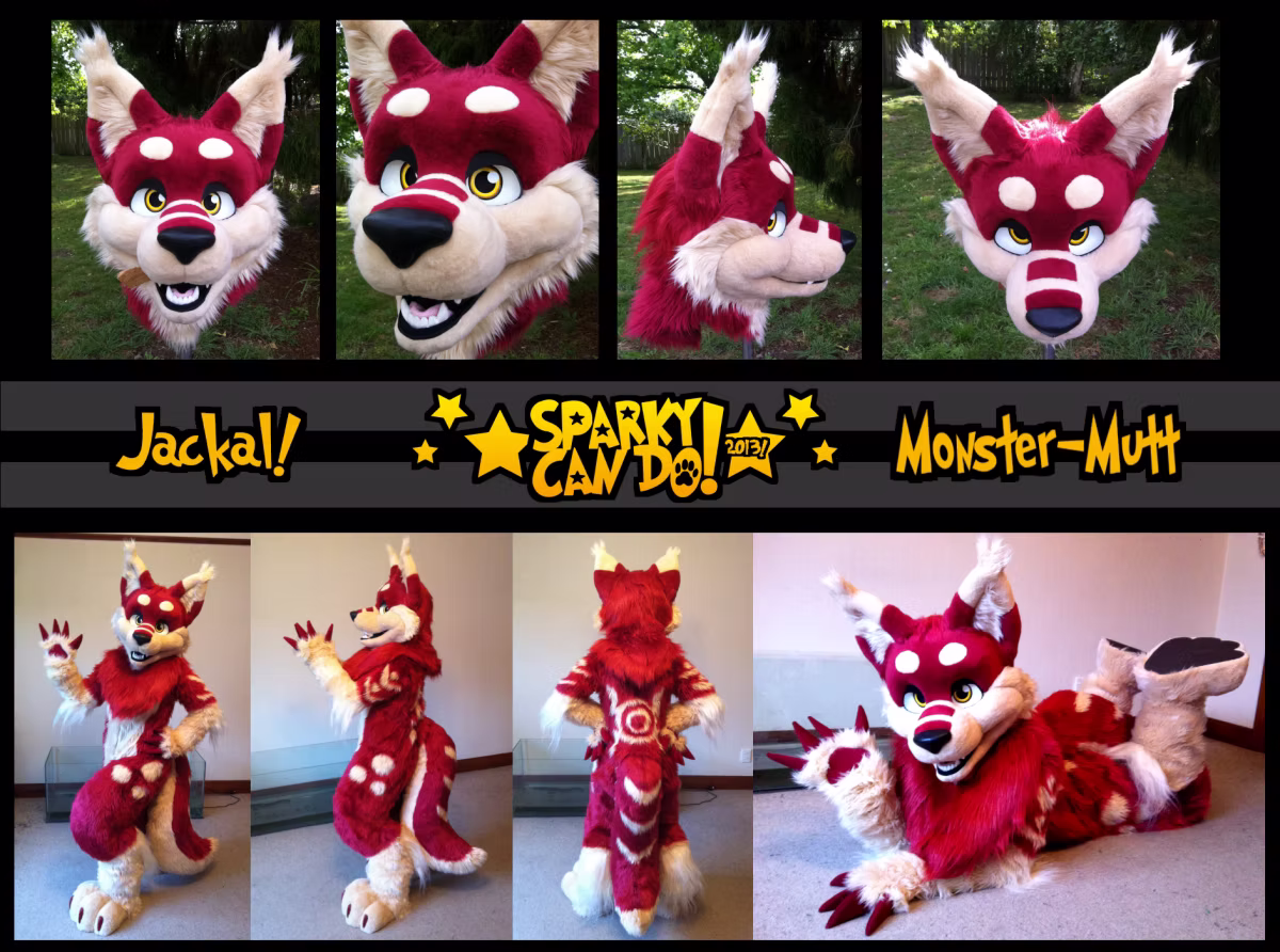SparkyCanDo fursuit commission photo, 2013