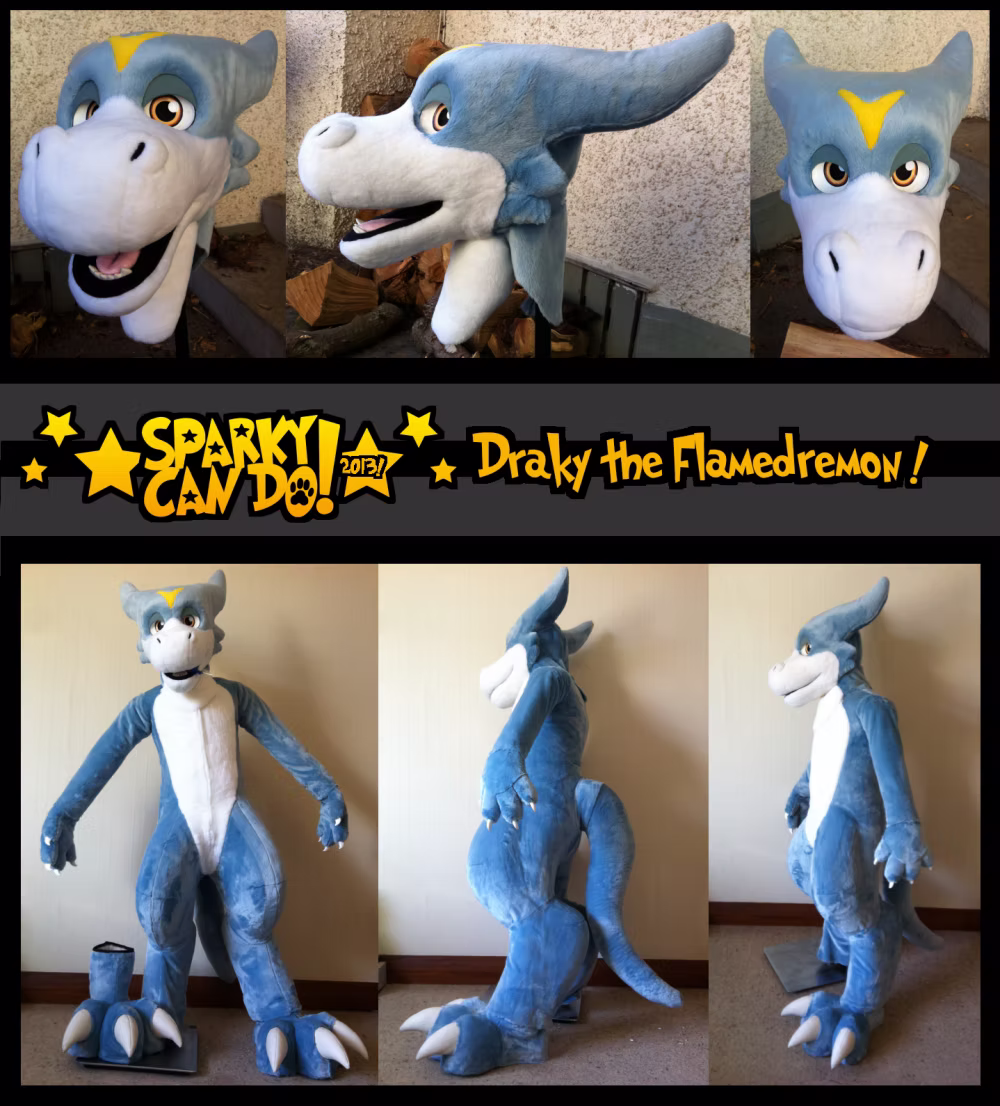 SparkyCanDo fursuit commission photo, 2013