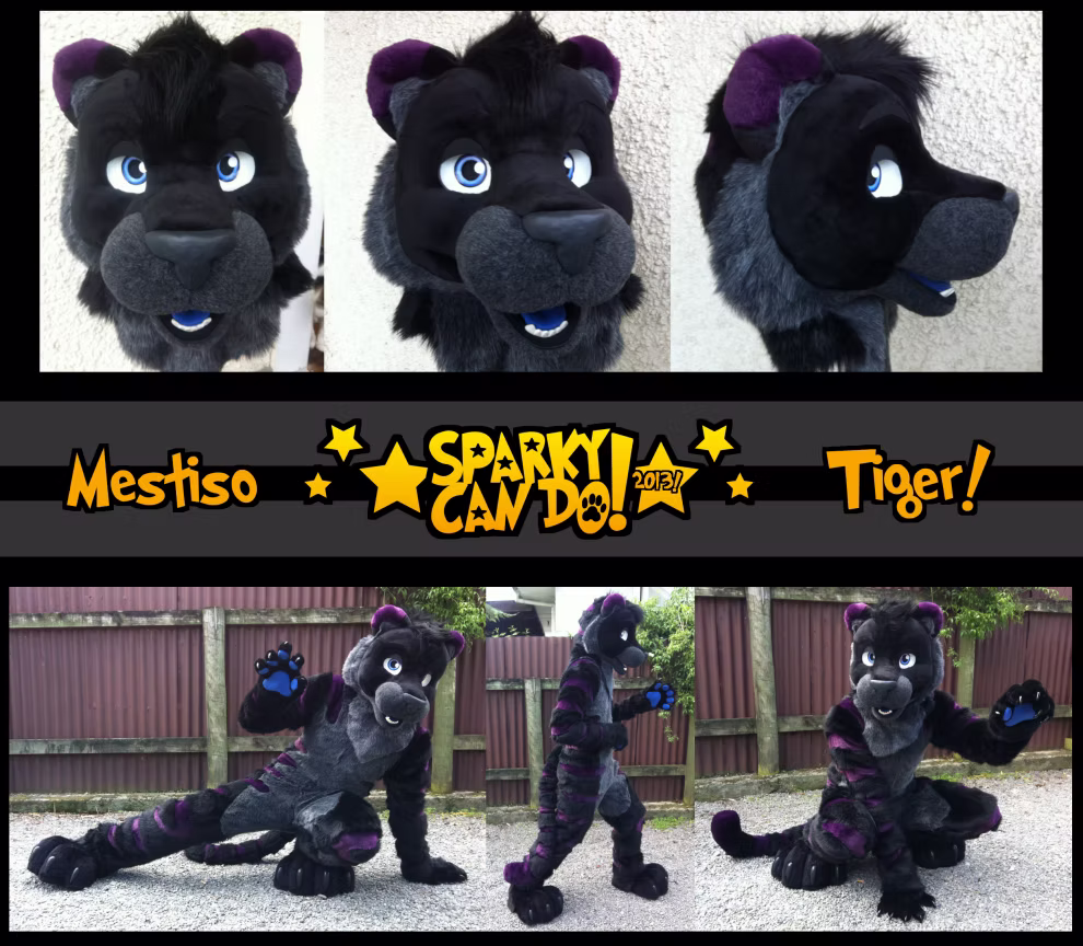 SparkyCanDo fursuit commission photo, 2013