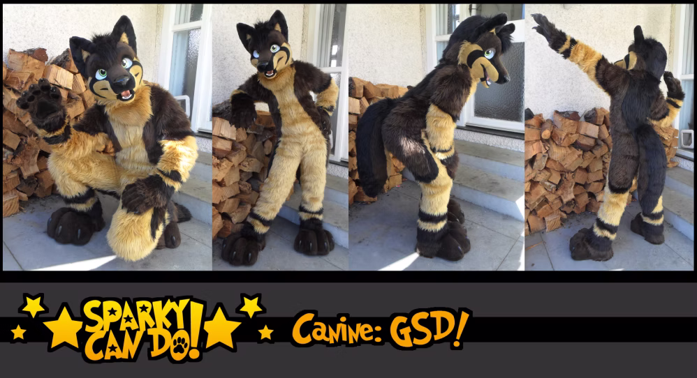 SparkyCanDo fursuit commission photo, 2013