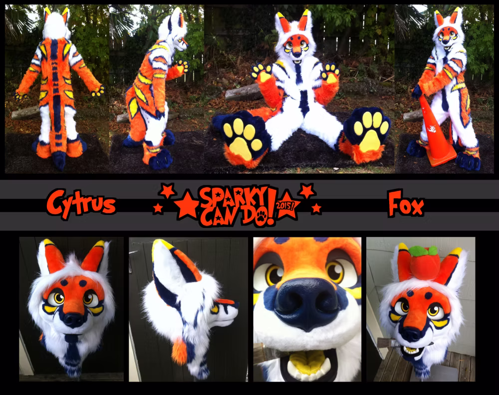 SparkyCanDo fursuit commission photo, 2015