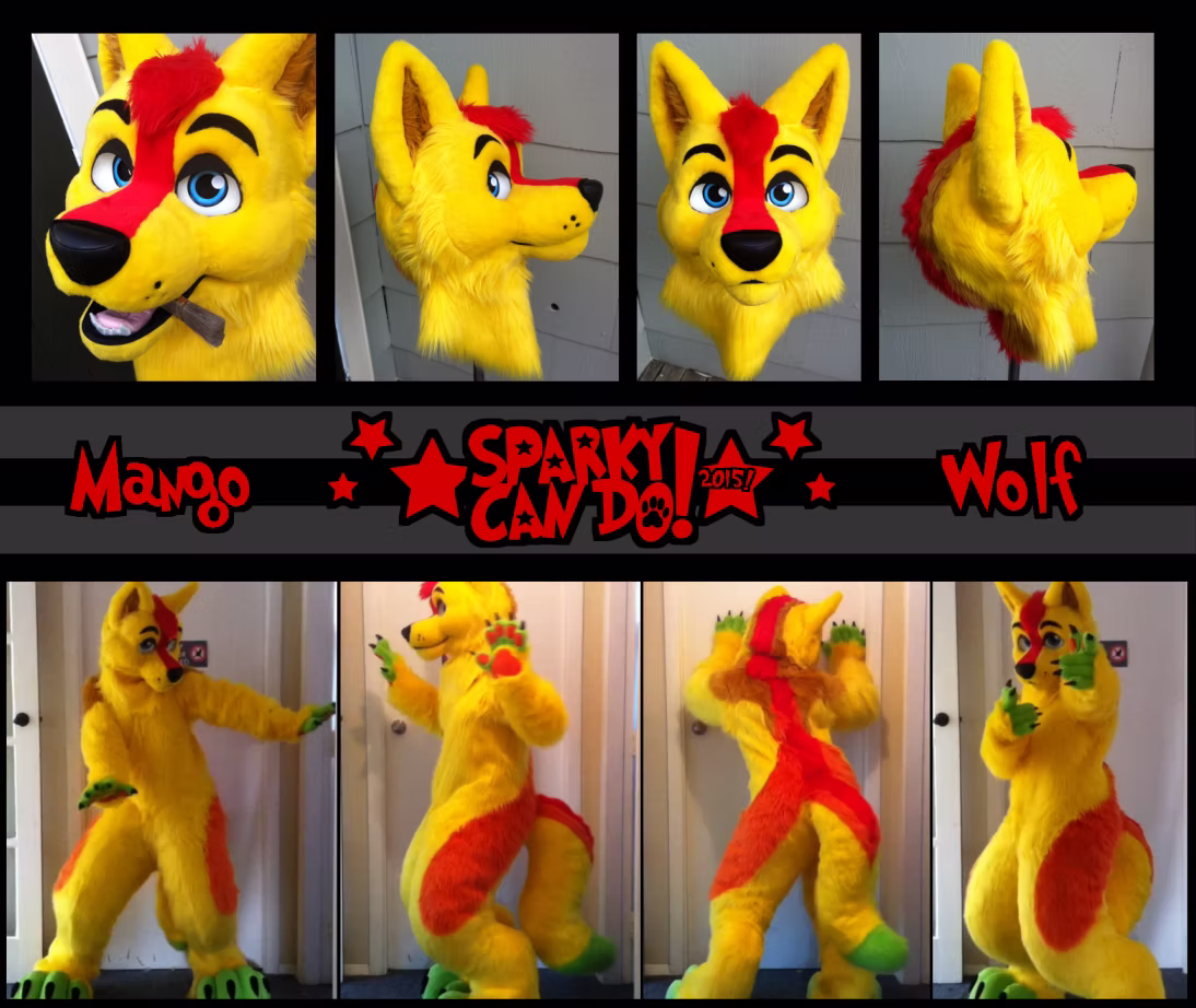 SparkyCanDo fursuit commission photo, 2015