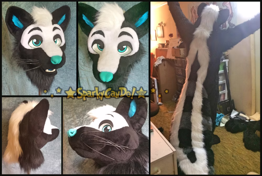 SparkyCanDo fursuit commission photo, 2016