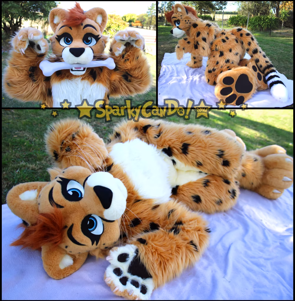 SparkyCanDo fursuit commission photo, 2016