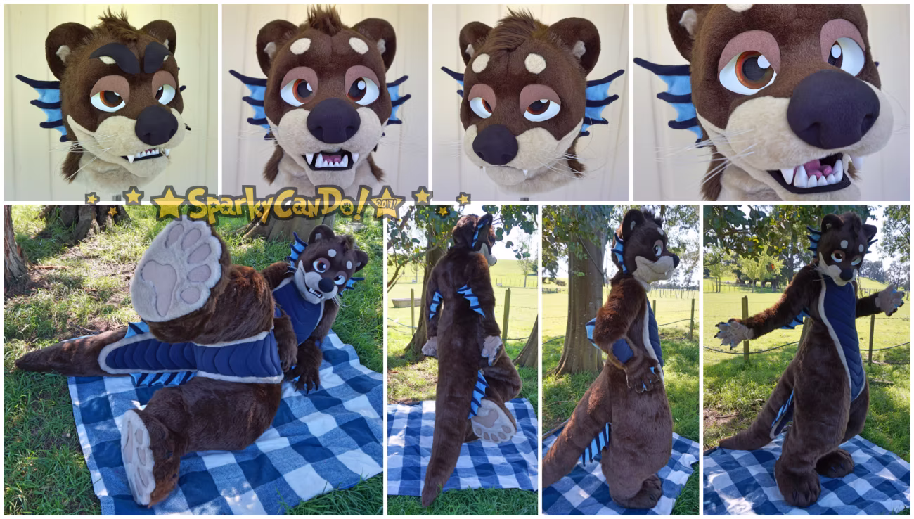 SparkyCanDo fursuit commission photo, 2017