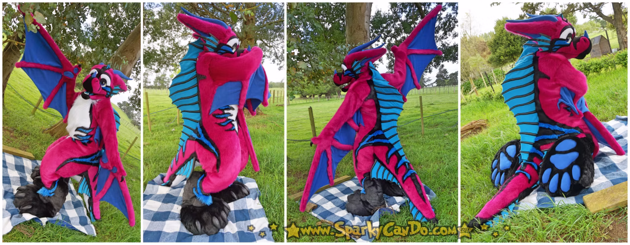 SparkyCanDo fursuit commission photo, 2017
