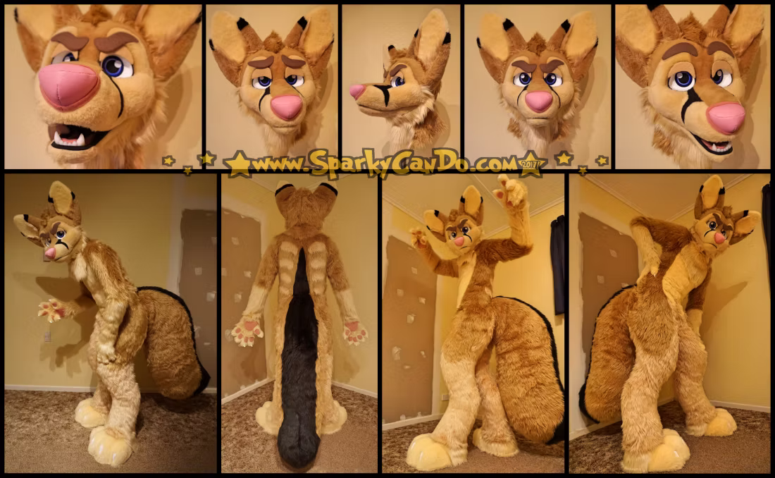 SparkyCanDo fursuit — Finished Fox, 2017