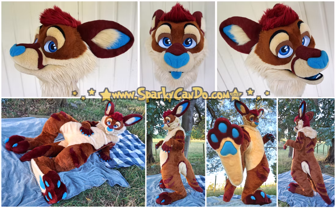 SparkyCanDo fursuit — Finished, 2017