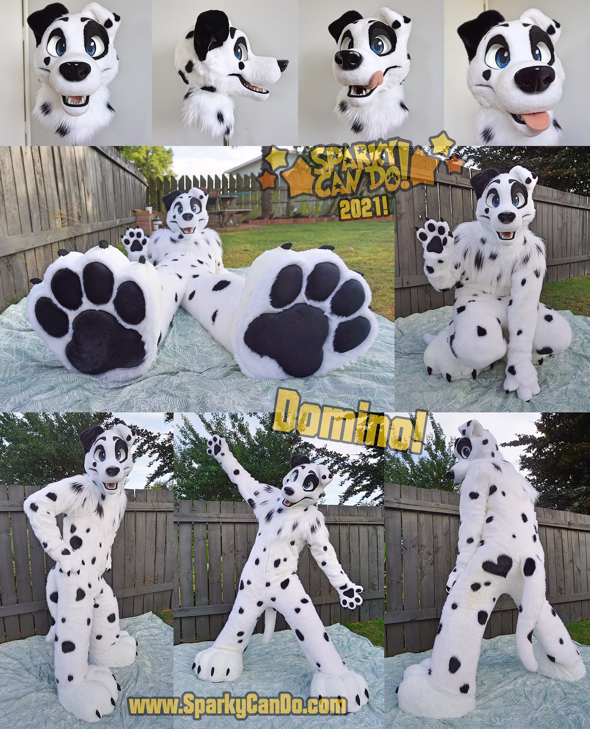 SparkyCanDo fursuit commission photo, 2021