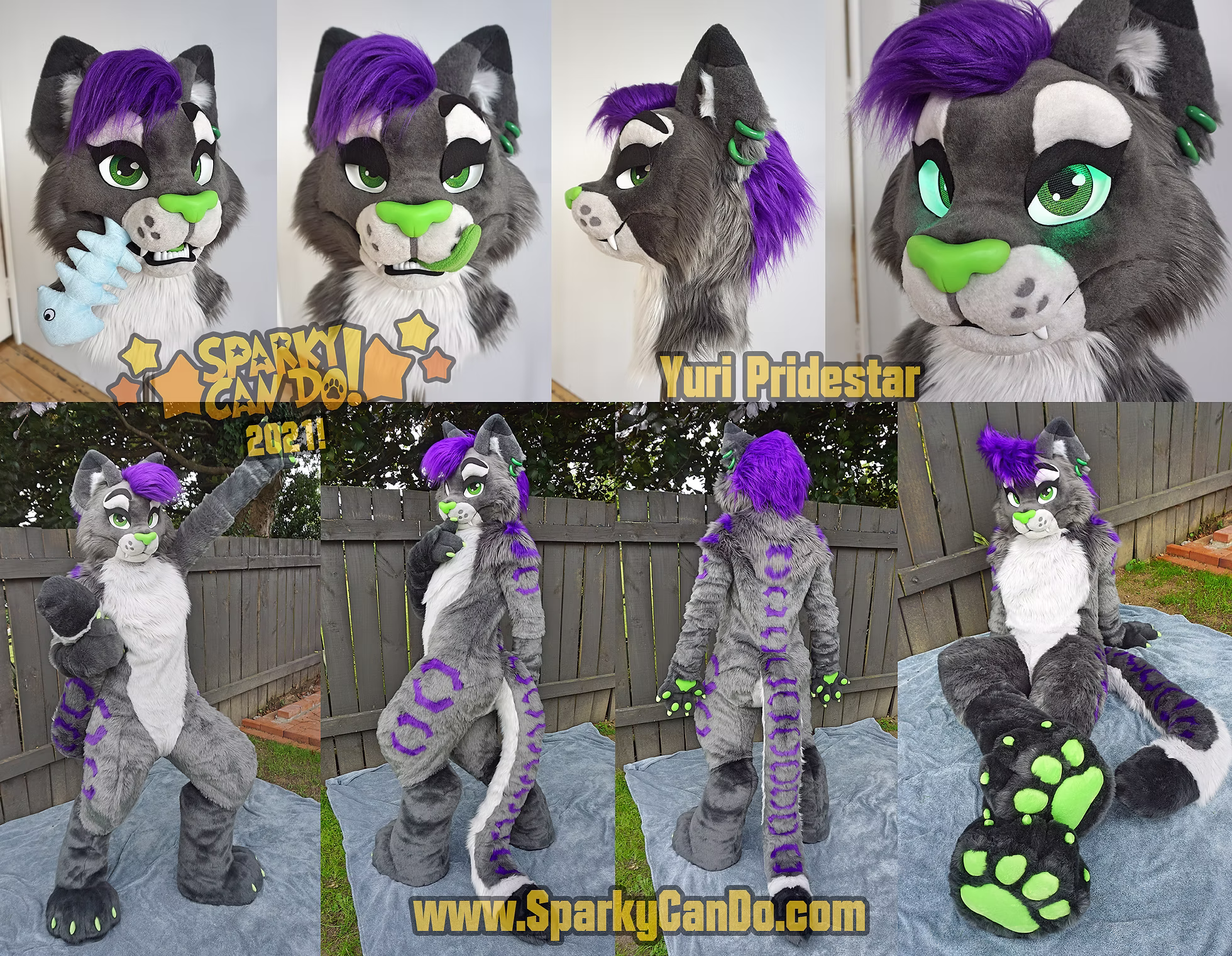 SparkyCanDo fursuit commission photo, 2021