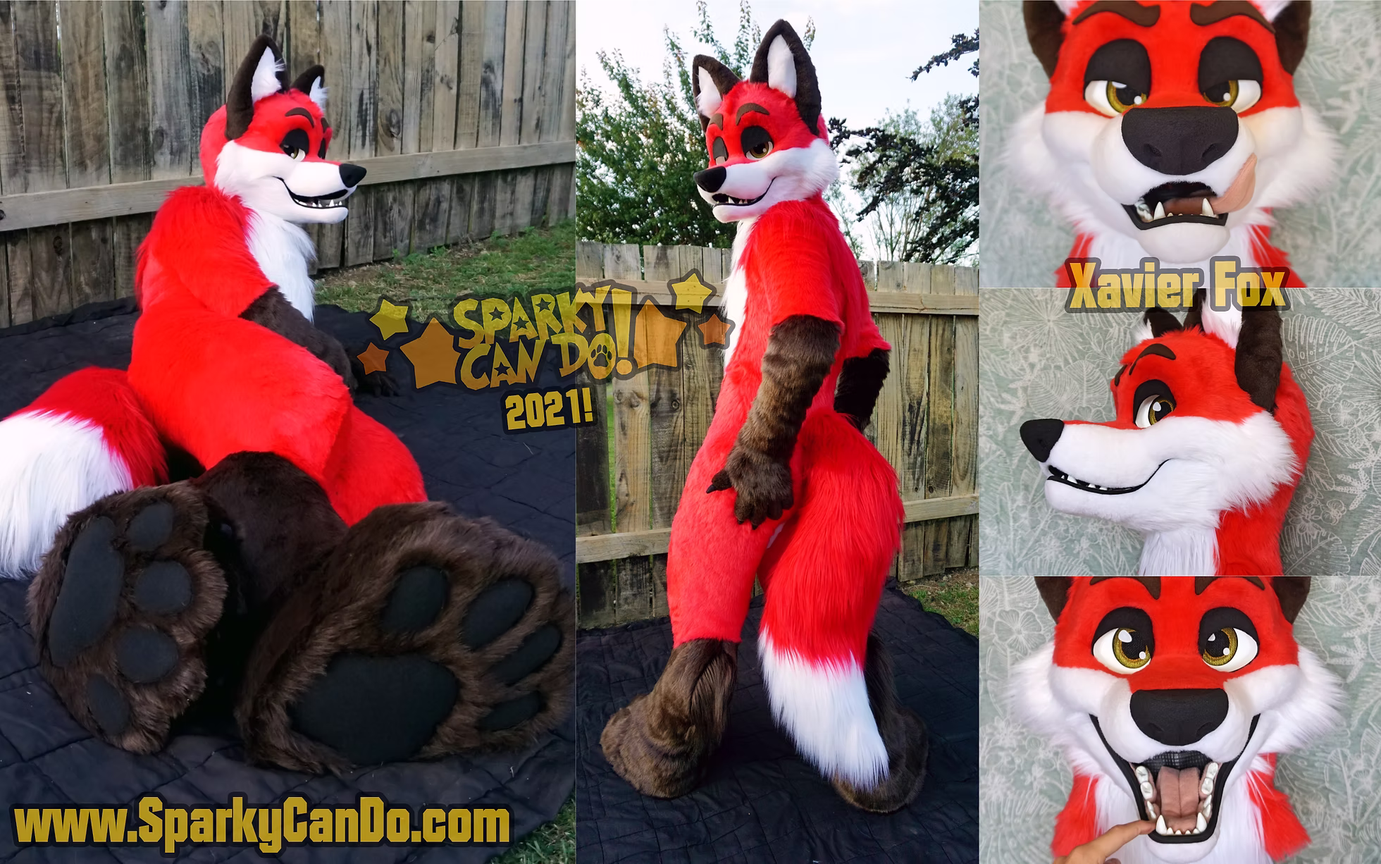 SparkyCanDo fursuit — Xavier Fox, 2021