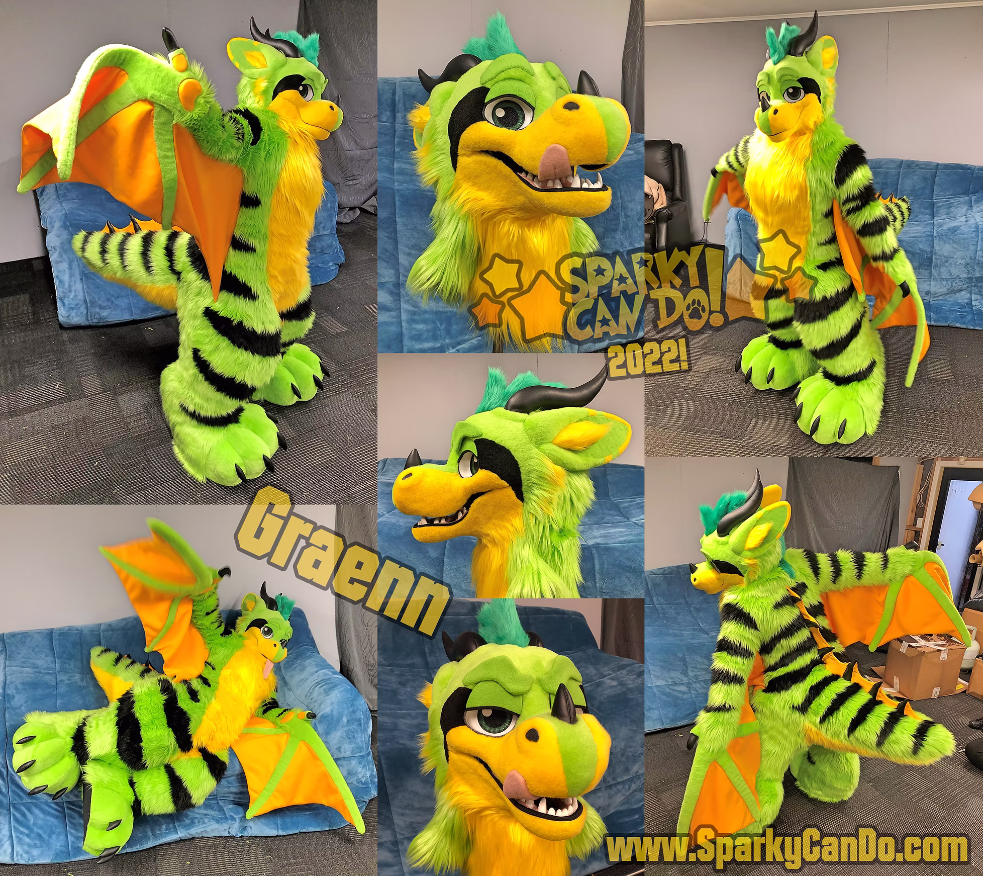 SparkyCanDo fursuit commission photo, 2022